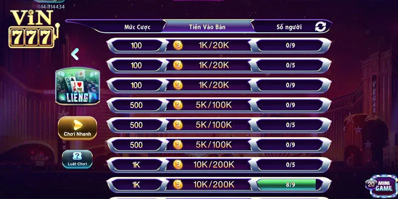 Cách chơi game bài Liêng Vin777 cực chuẩn xác