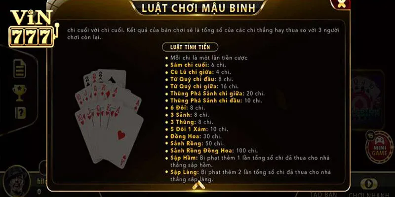 Điểm đặc sắc, cuốn hút của game bài mậu binh Vin777