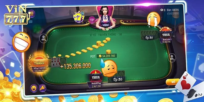 Quy trình tham gia chơi game bài xì tố Vin777